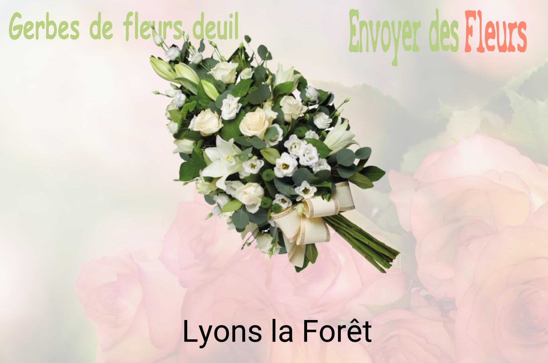 Gerbe de fleurs de deuil livrée à Lyons-la-Forêt